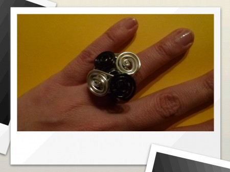 MODELLO 12 - Anello con spirali semplici bi-colore con 4 spiraline