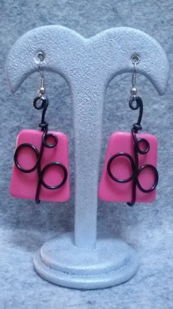 MODELLO 8 - ORECCHINI CON PIETRA A TRAPEZIO E FILO