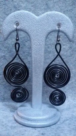 MODELLO 24 - ORECCHINI CON FILO ARROTOLATO CON DUE "GIRELLE" PICCOLA E GRANDE