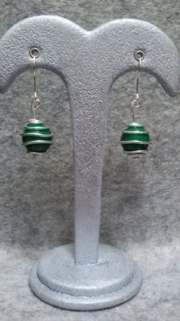 MODELLO 31 - ORECCHINI CON PERLE DENTRO A SPIRALE